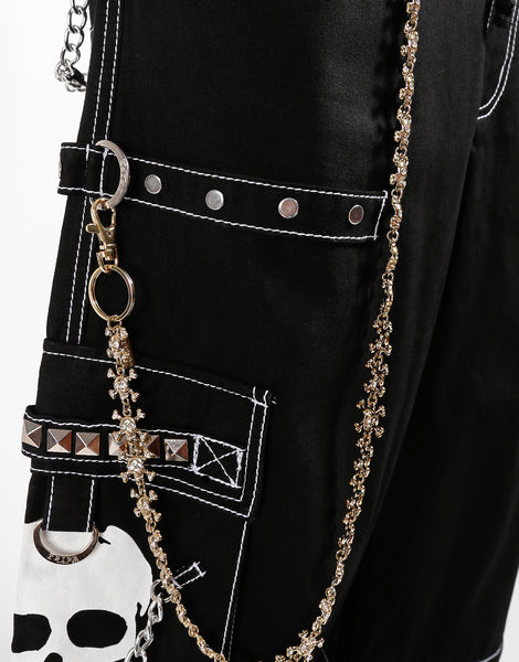 TRIPP NYC - MINI SKULL CHAIN GOLD