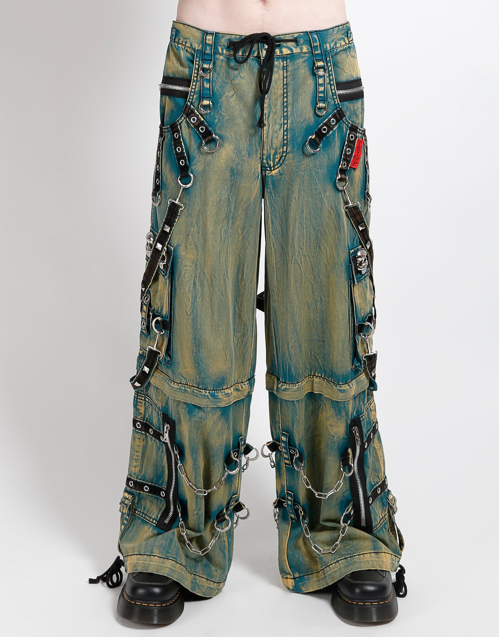 SKULL STUD PANT BLUE SKY WASH