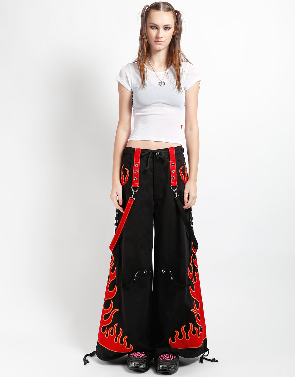 FLAME DARK STREET PANT RED