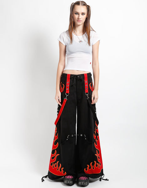 TRIPP NYC Flame ファイヤーパンツ グランジ TRIPP NYC - FLAME DARK STREET PANT BLACK DENIM