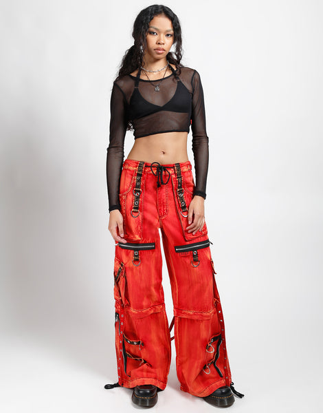 TRIPP NYC - X-STRAP ZIP OFF PANT FIRE WASH