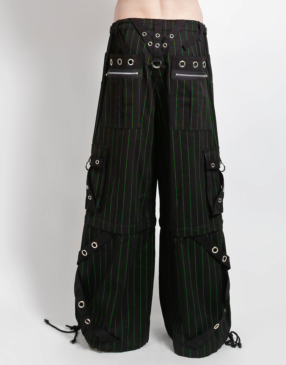 GODFATHER CHAIN PANT GREEN STRIPE
