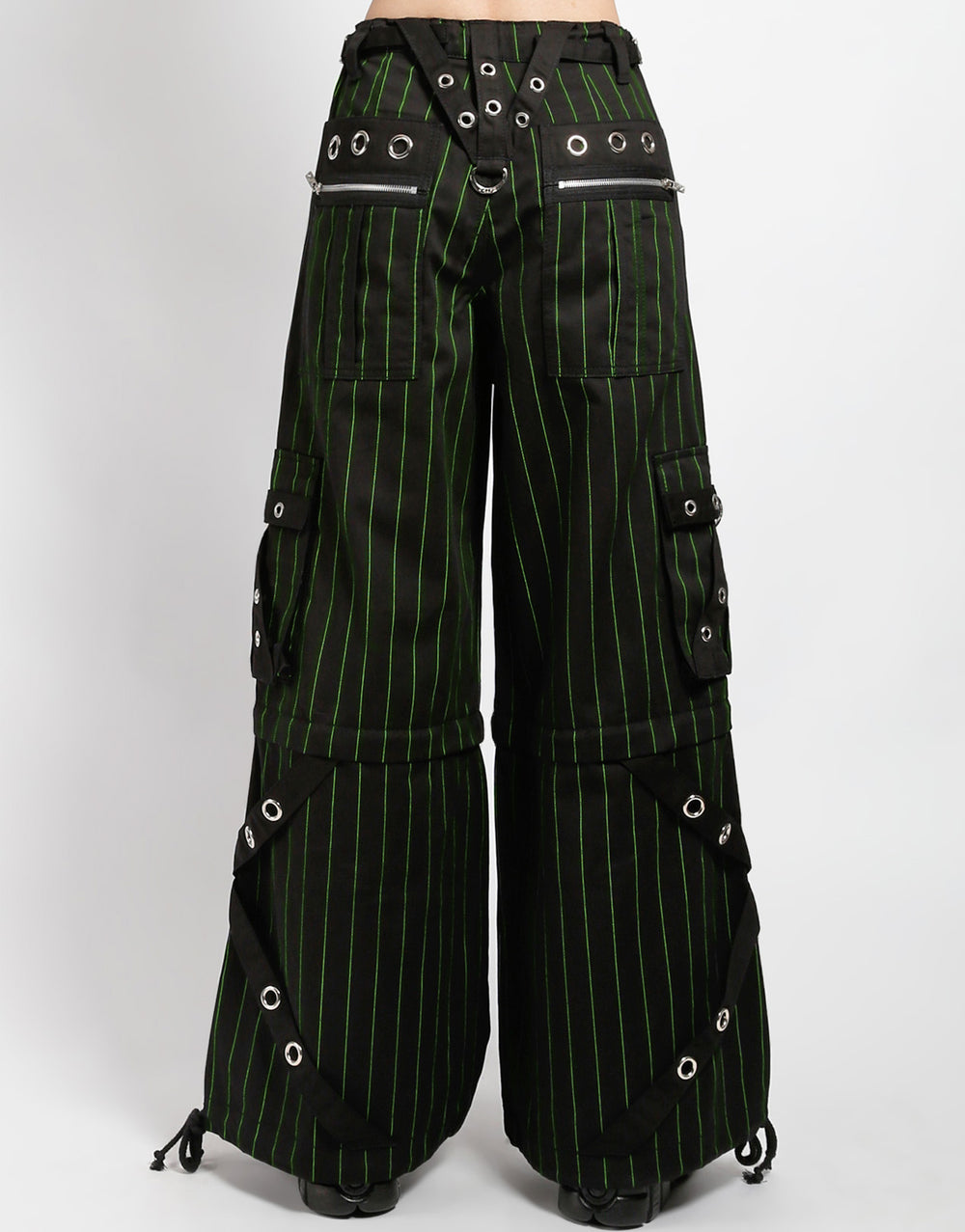 GODFATHER CHAIN PANT GREEN STRIPE