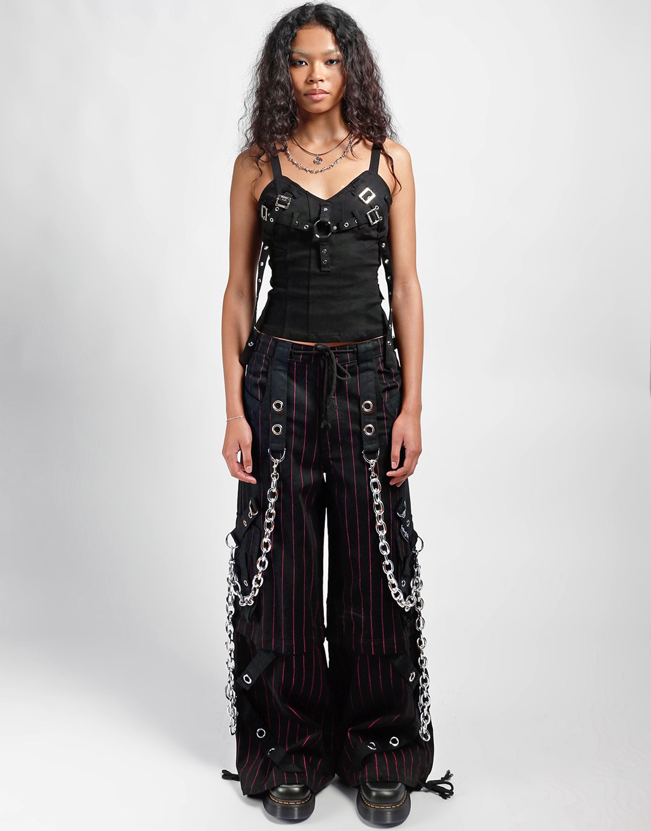 GODFATHER CHAIN PANT RED STRIPE