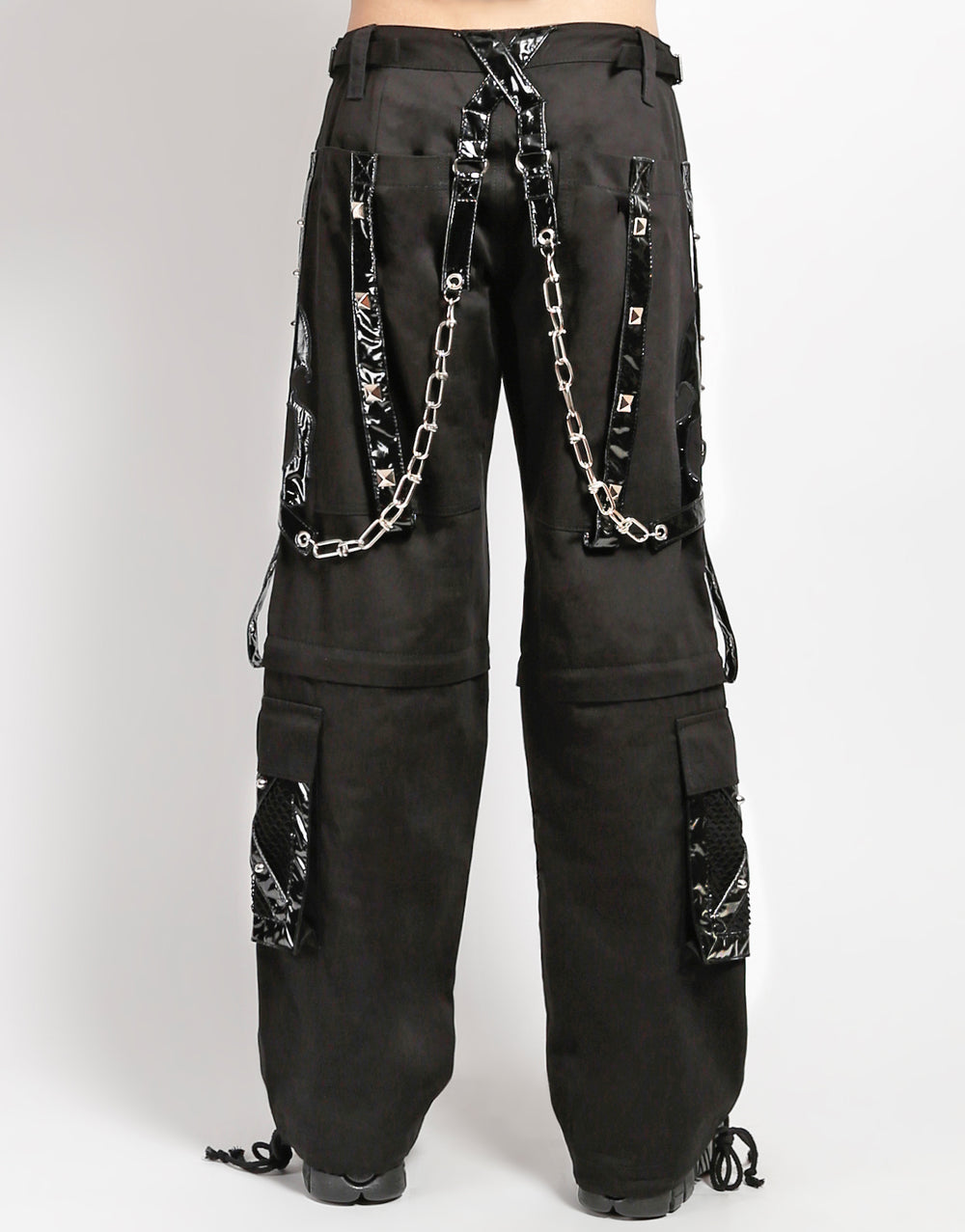 SCARE DARK STREET PANT BLACK PVC SKULL