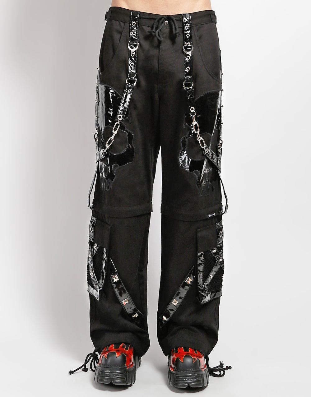 SCARE DARK STREET PANT BLACK PVC SKULL