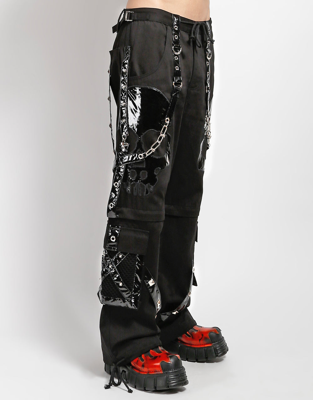 SCARE DARK STREET PANT BLACK PVC SKULL