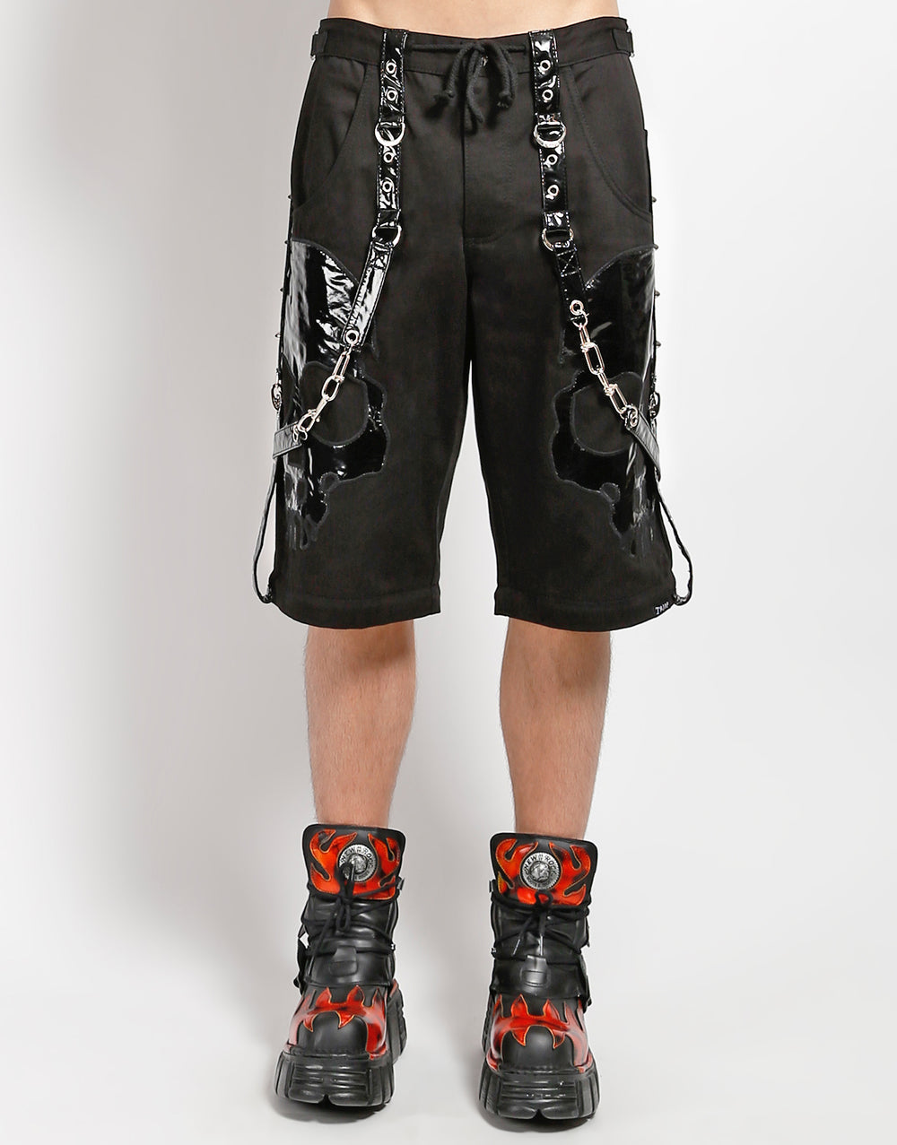 SCARE DARK STREET PANT BLACK PVC SKULL