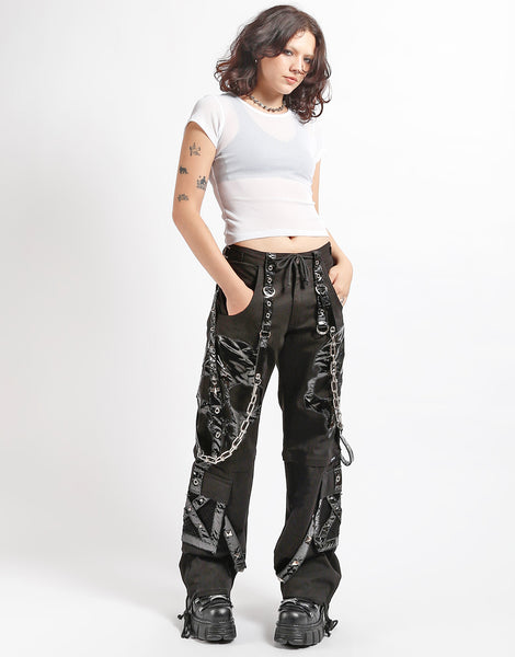 SCARE DARK STREET PANT BLACK PVC SKULL