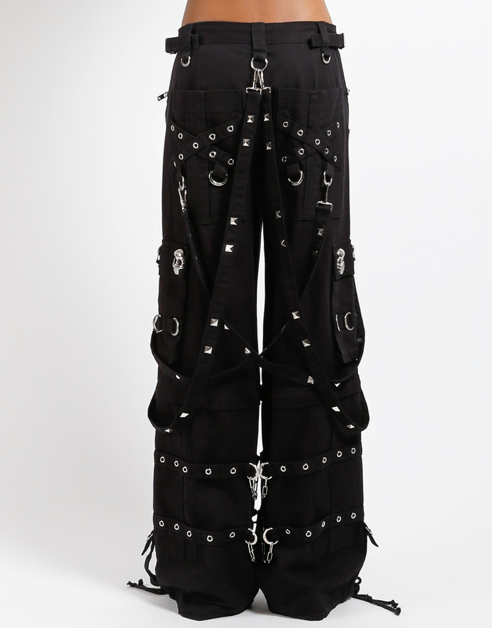 SKULL DENIM STUD PANT