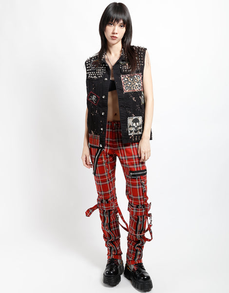【美品】マークアンドロナ　Swingin' Nubby Vest | MEN TRIPP NYC - HAND STUDDED PUNK VEST