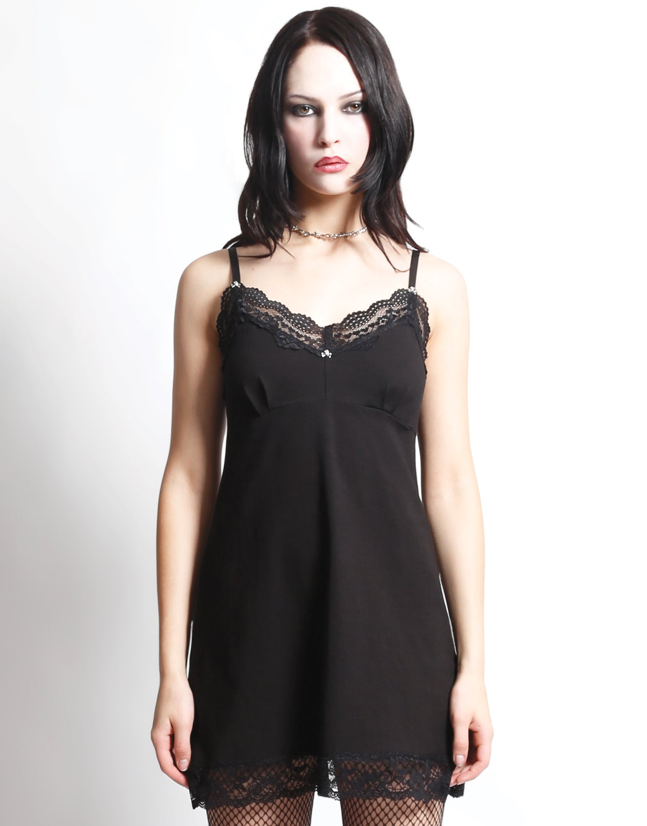 LACE CAMI DRESS Small / Black
