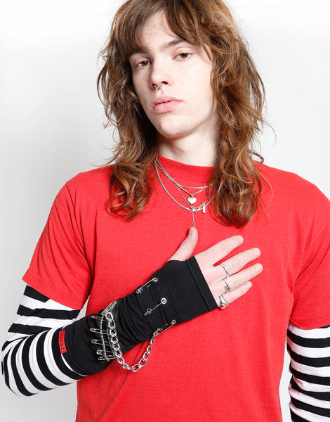 TRIPP NYC - SAFETY PINS & CHAIN ARMWARMER