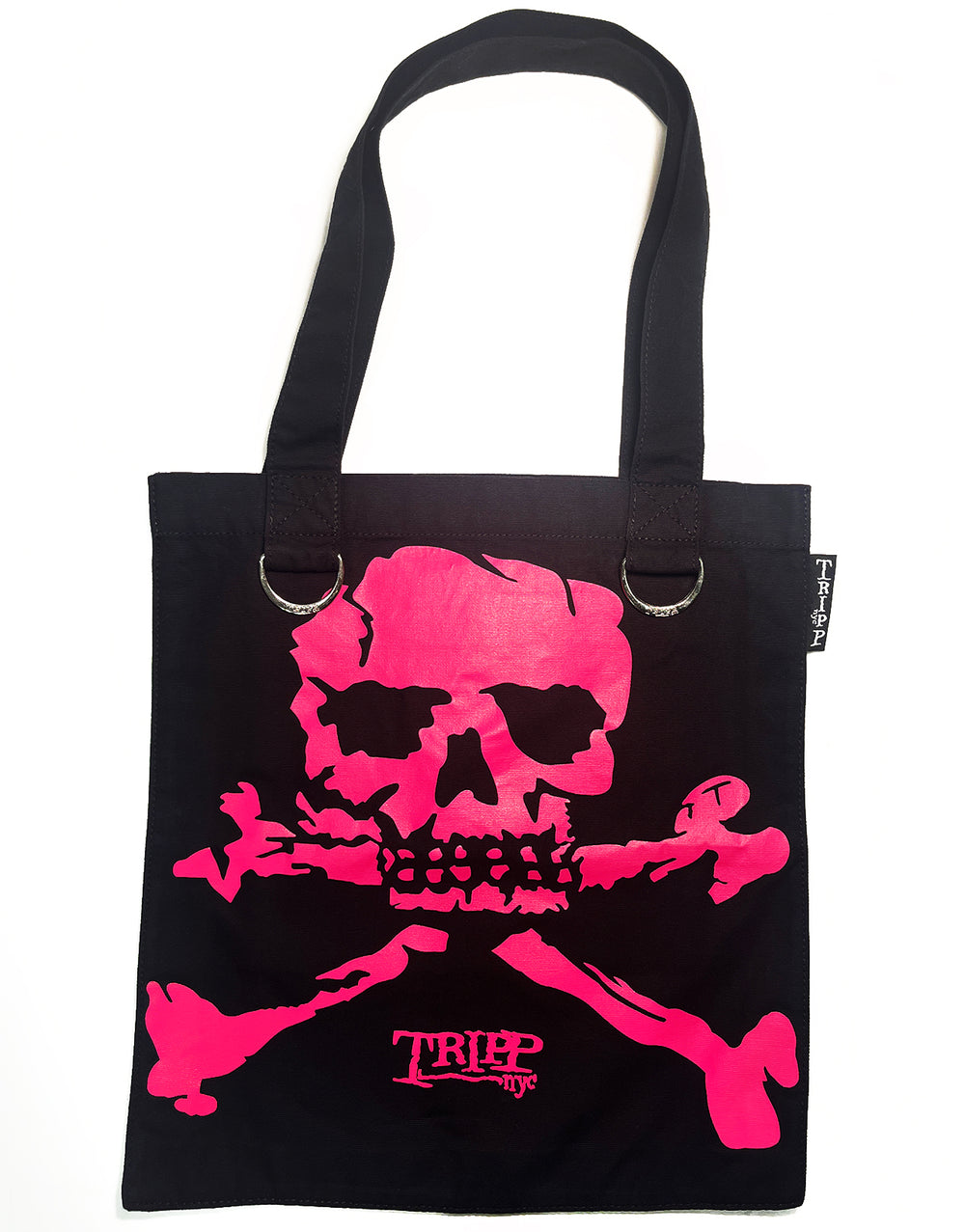 BIG PINK SKULL LOGO TOTE