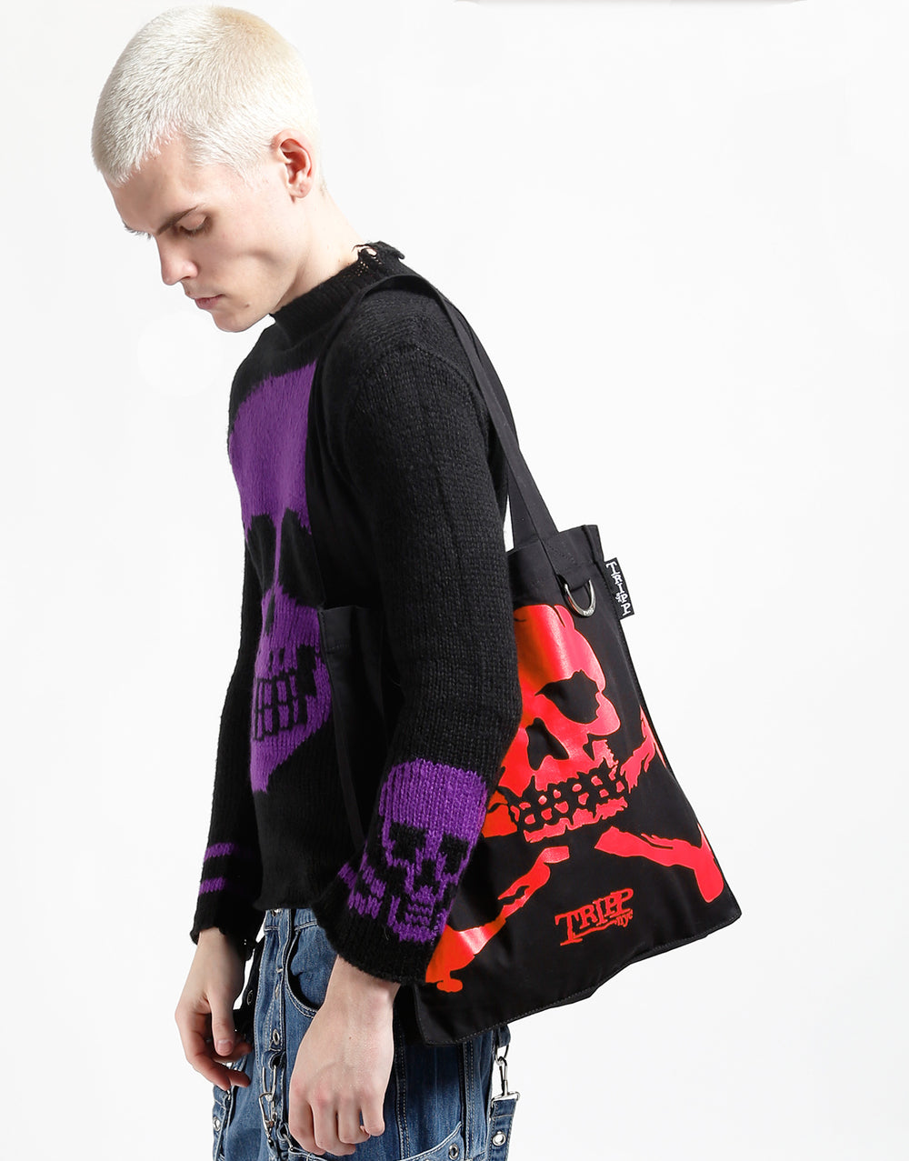 BIG RED SKULL LOGO TOTE