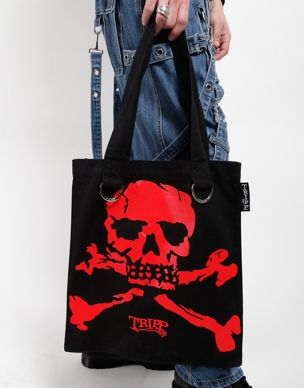 BIG RED SKULL LOGO TOTE