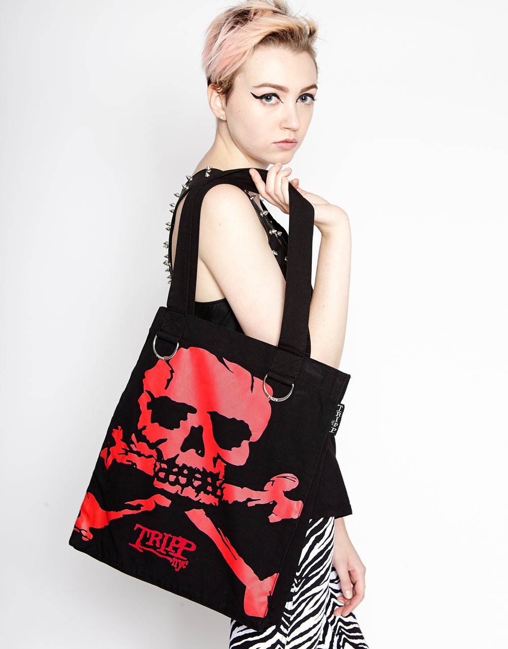 BIG RED SKULL LOGO TOTE