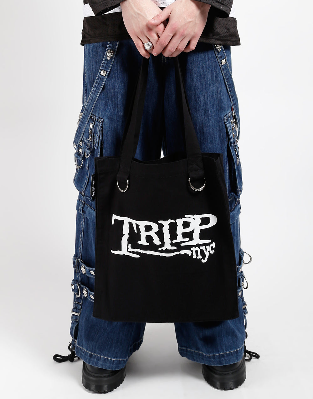 BIG WHITE SKULL LOGO TOTE