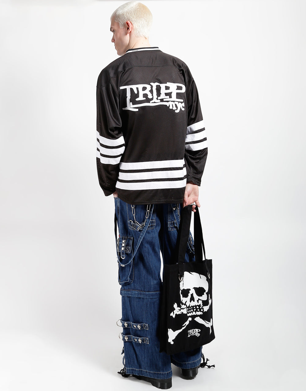 BIG WHITE SKULL LOGO TOTE