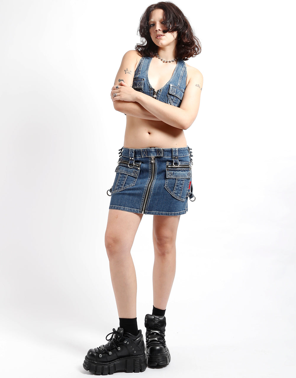 POWER SKIRT DENIM