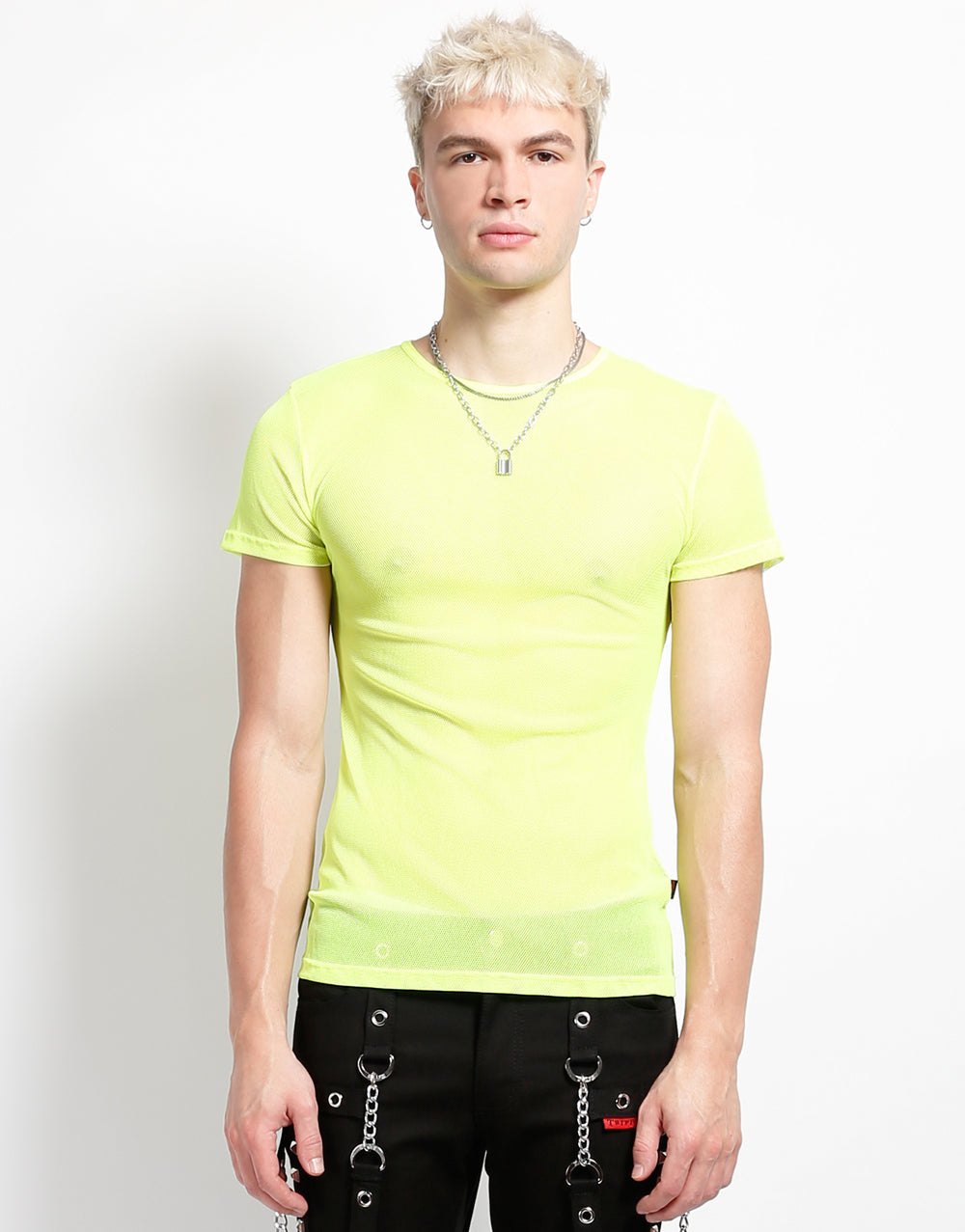 SHORT SLEEVE FISHNET LIME