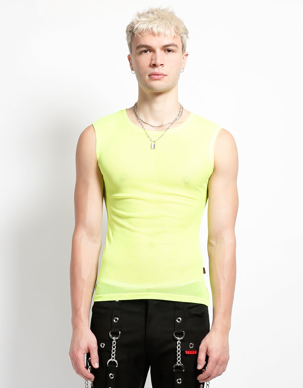 MUSCLE TANK FISHNET LIME