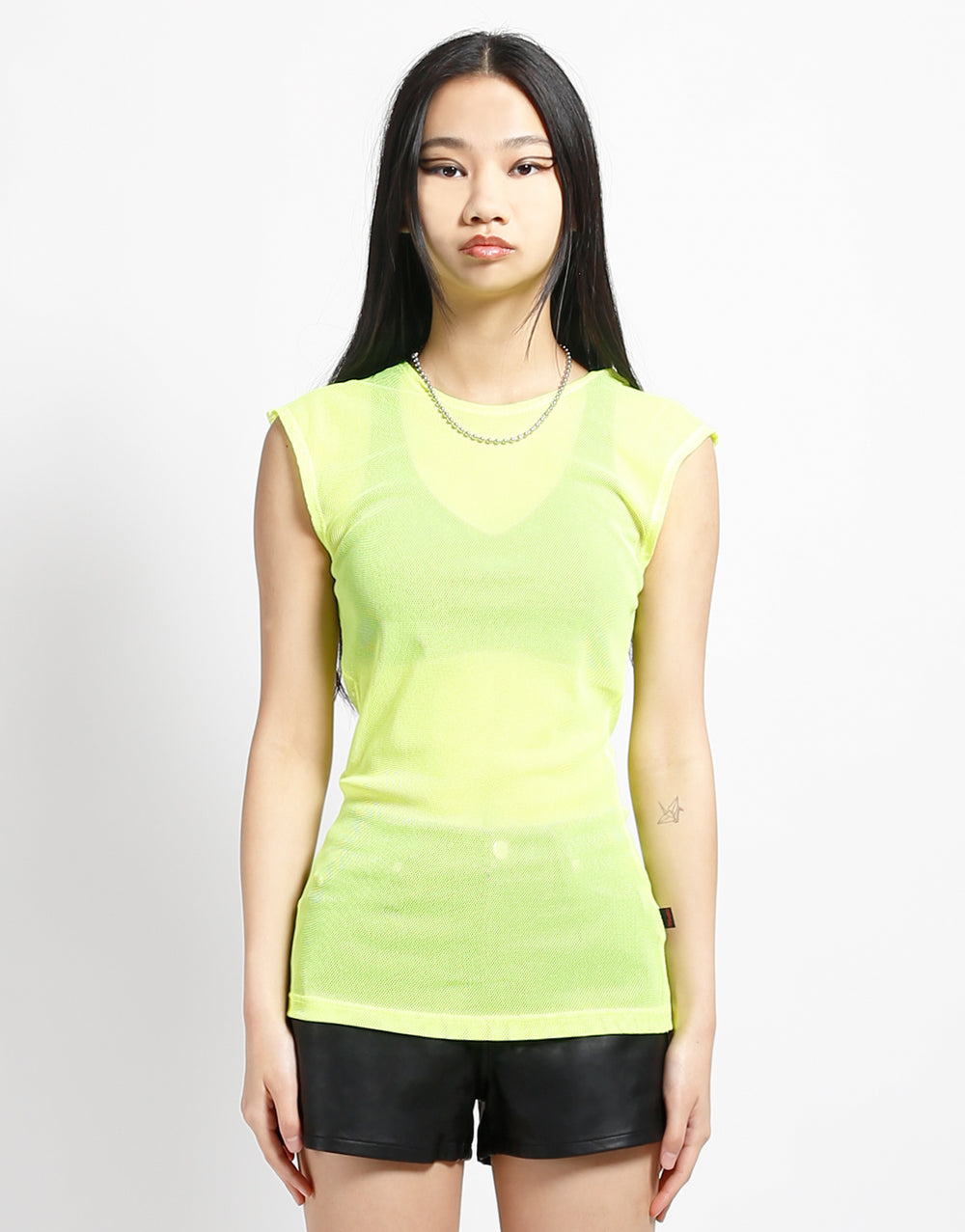 MUSCLE TANK FISHNET LIME