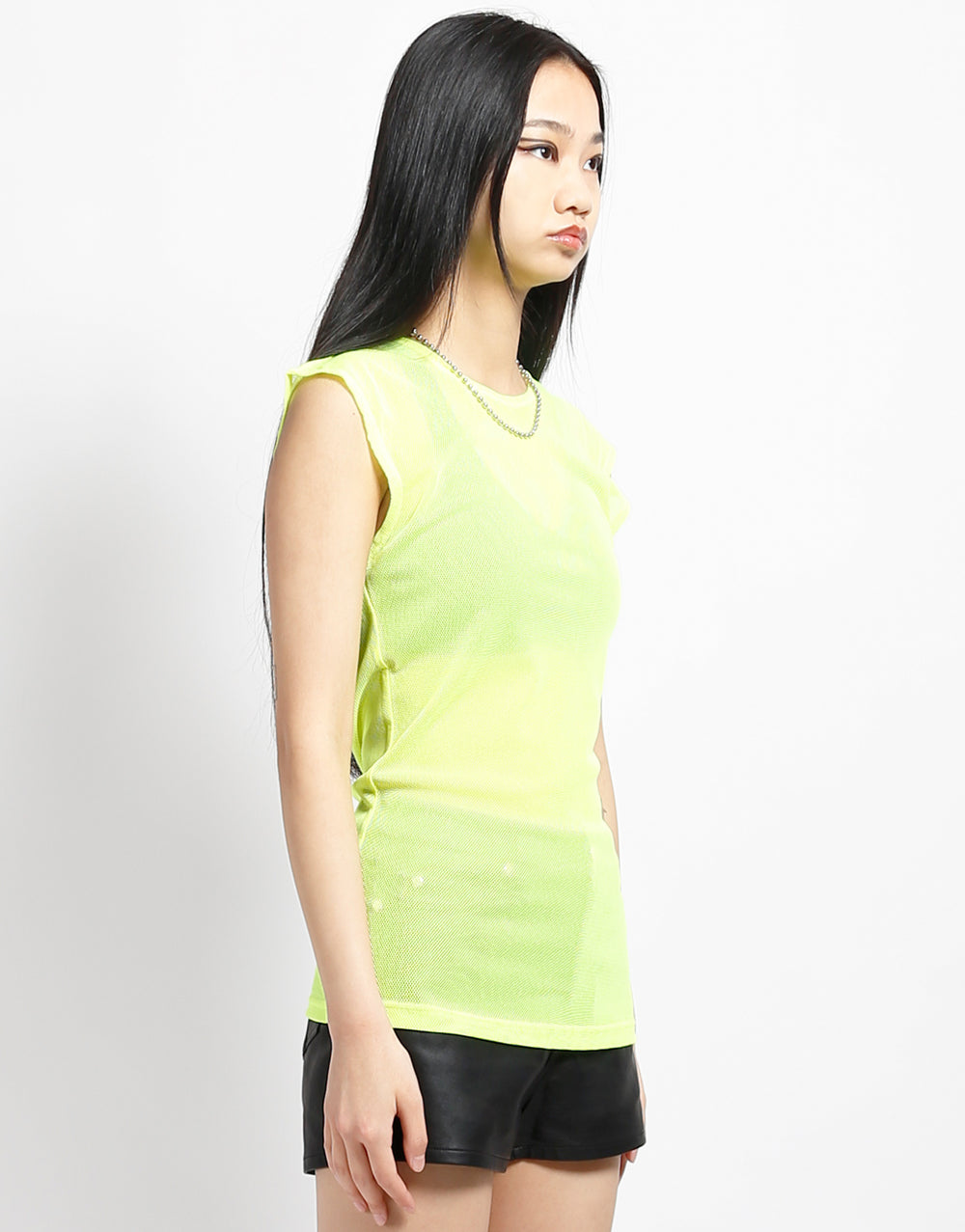 MUSCLE TANK FISHNET LIME