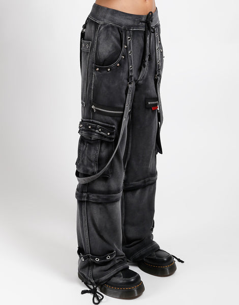 melt the lady tuck sweat pants【black】 Curve Stretch Pants Women's - Black