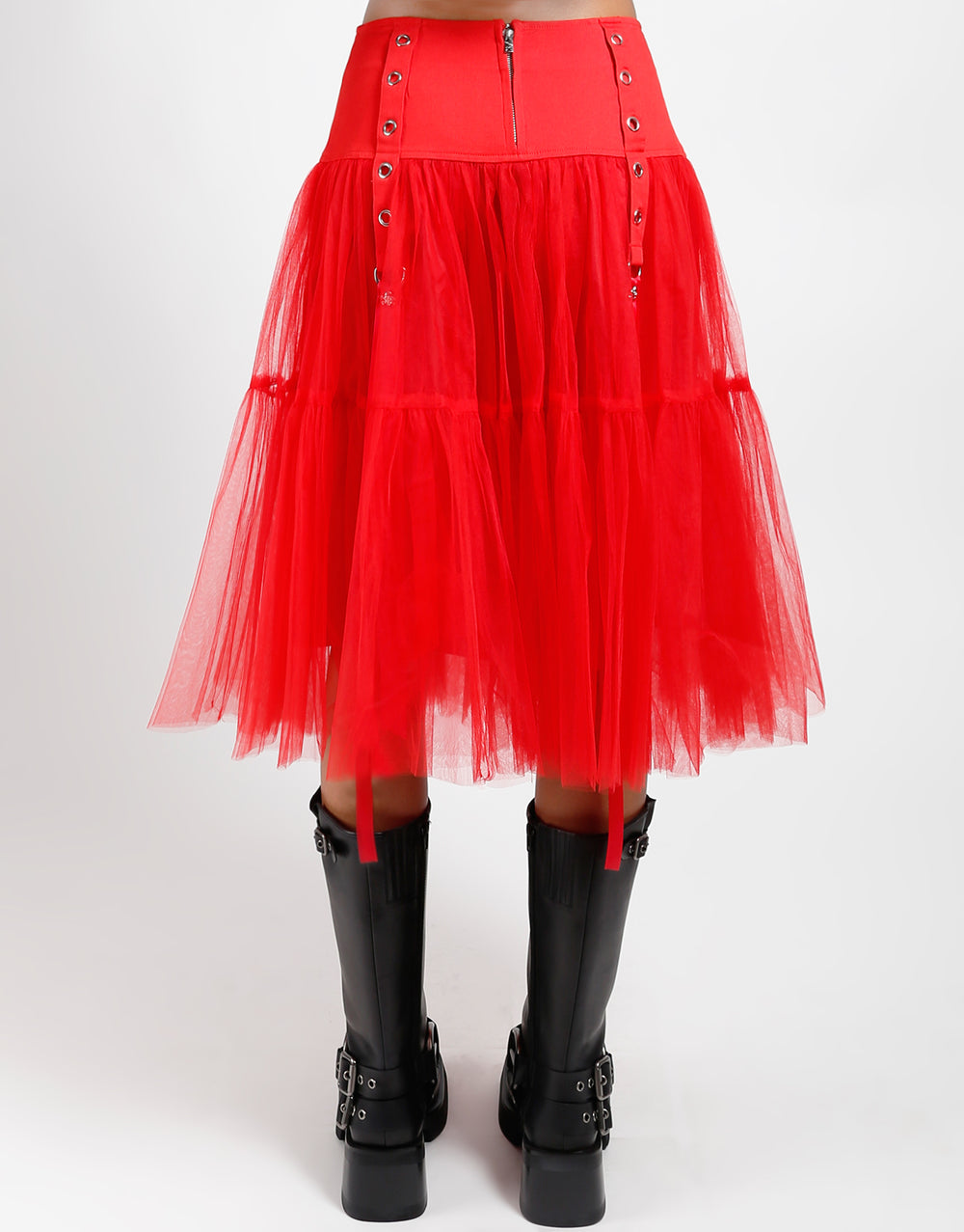 TUTU RIBBON TULLE SKIRT RED