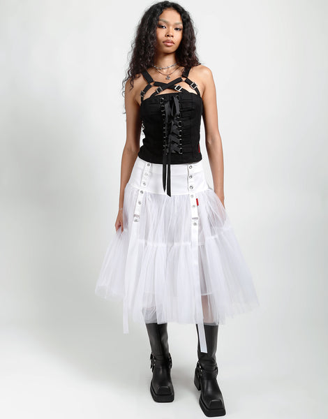 treatürself Rosemotif ribbon tulle skirt treatürself Rosemotif ribbon tulle skirt - メルカリ
