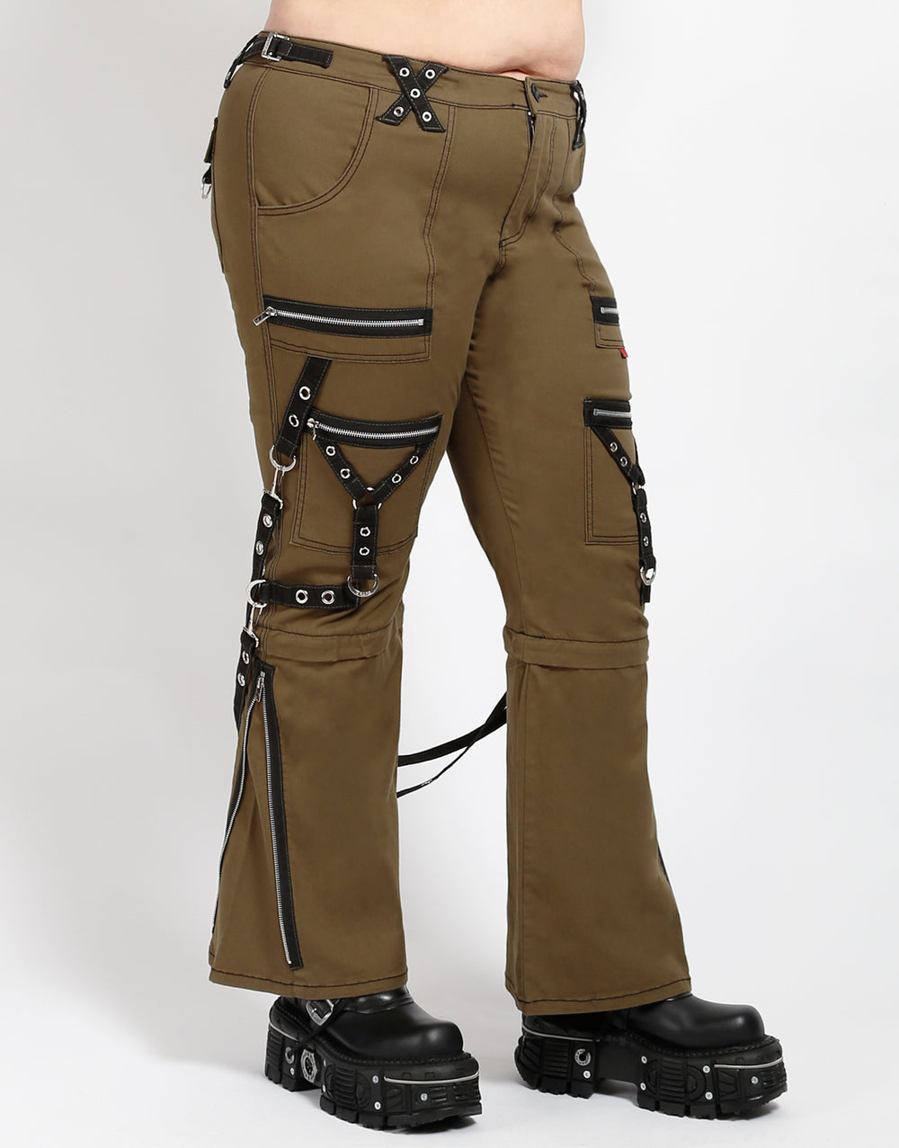 CURVE ZIP TO ZIP DARK STREET PANT ARMY