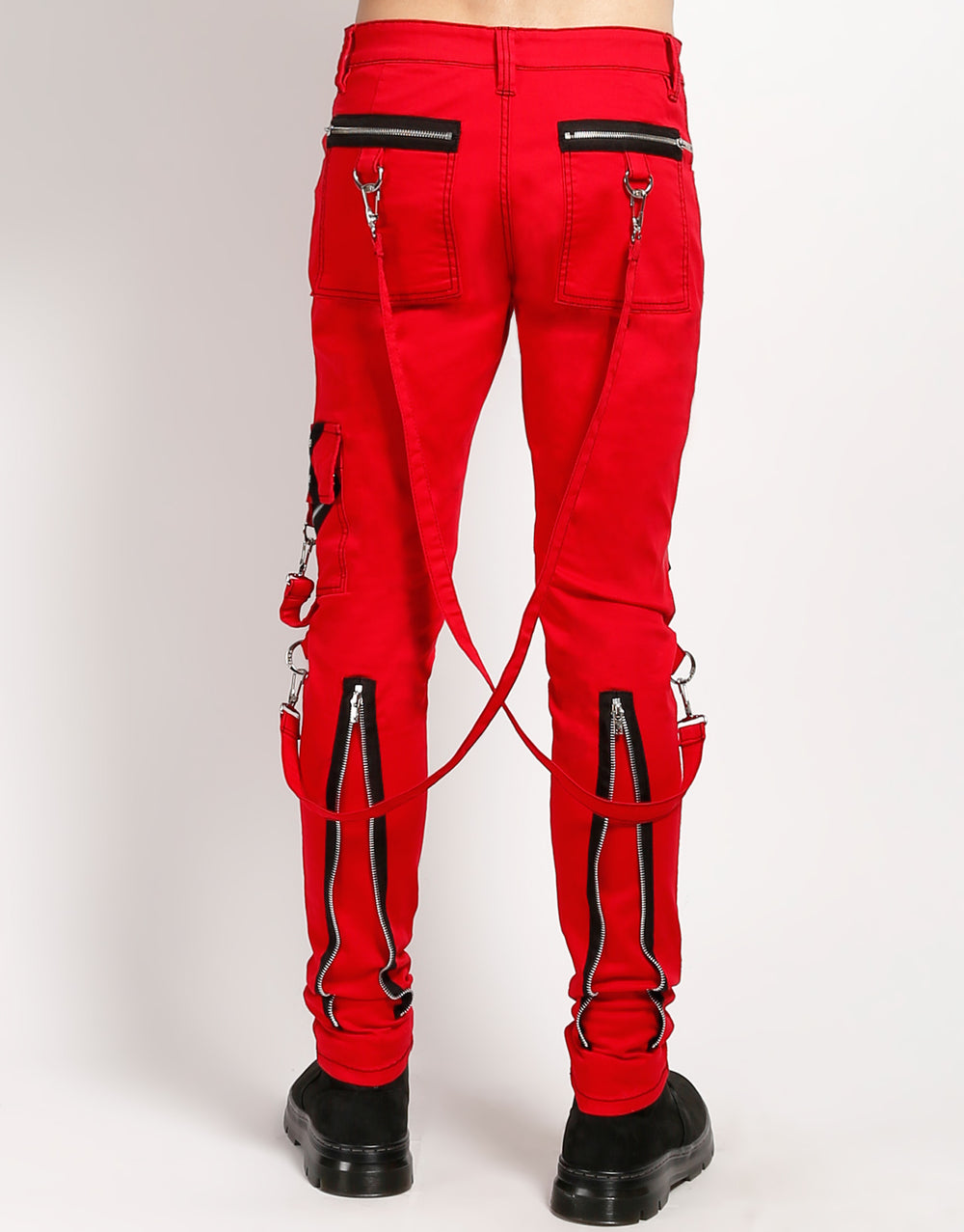 CLASSIC SLIM LEG BONDAGE PANT RED