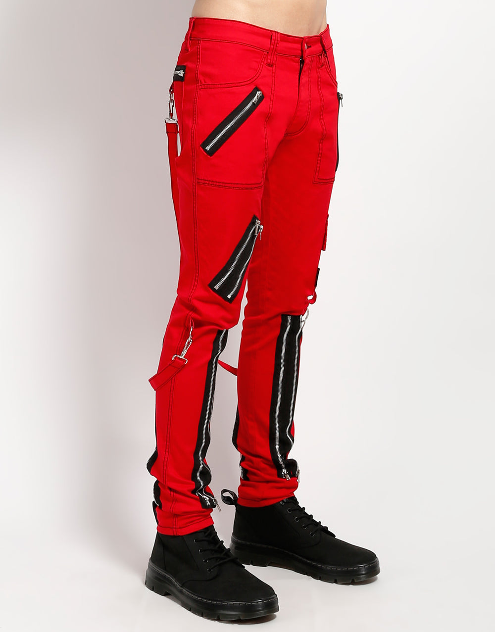 CLASSIC SLIM LEG BONDAGE PANT RED