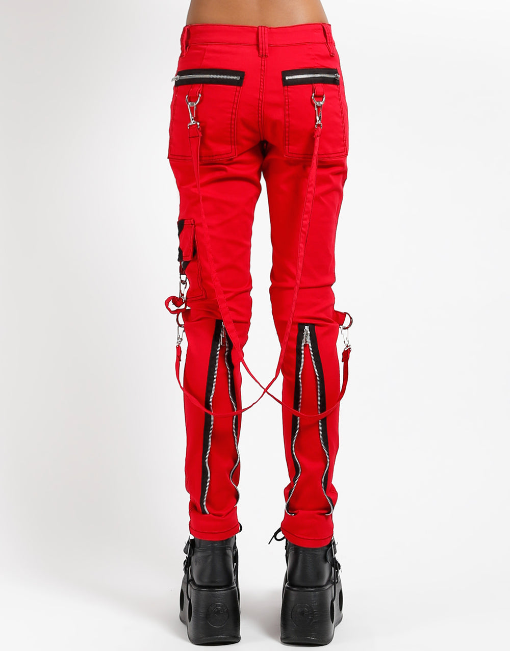 CLASSIC SLIM LEG BONDAGE PANT RED