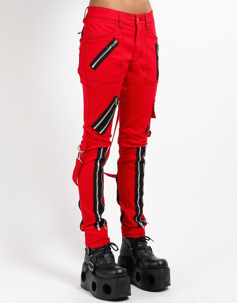 CLASSIC SLIM LEG BONDAGE PANT RED