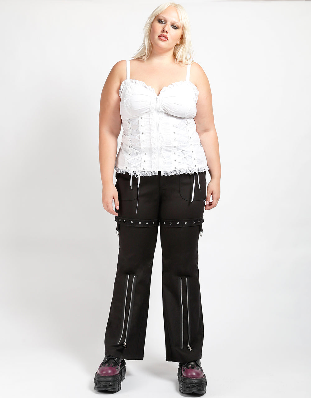 CURVE SUPER EYELET PANT BLACK