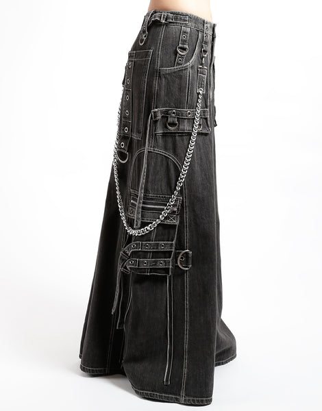 ●MIDNIGHT MOVE● skirt denim pants black 24sp77 MIDNIGHT MOVE ONLINE STORE