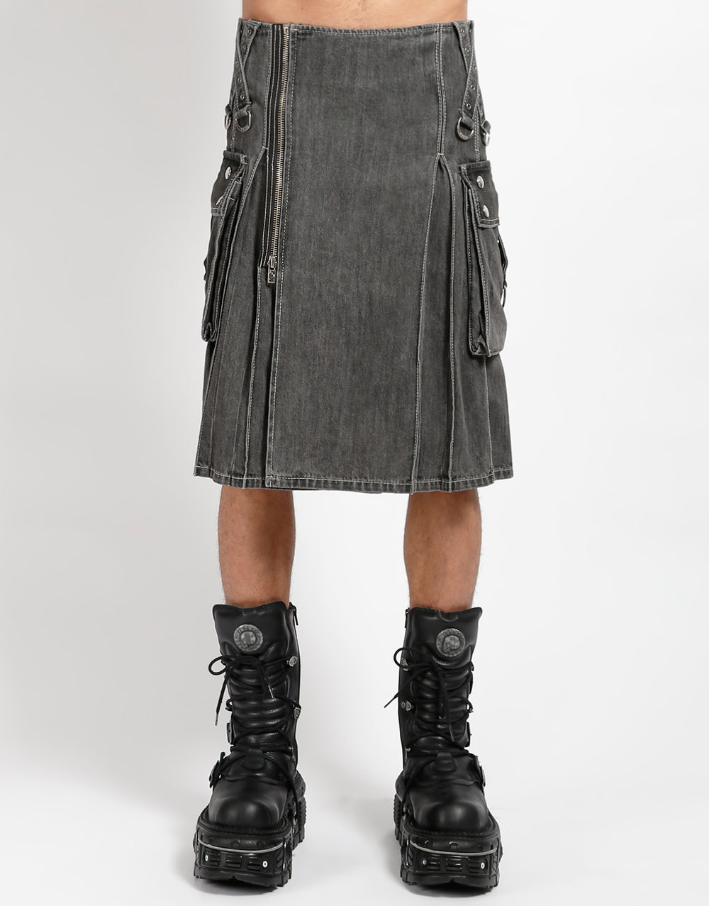 SUPER KILT BLACK DENIM