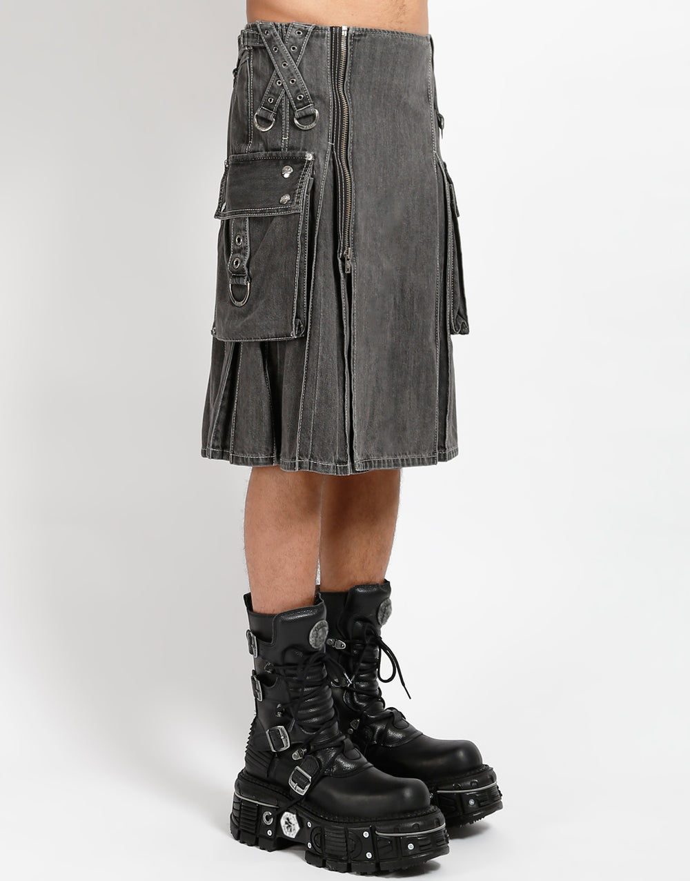 SUPER KILT BLACK DENIM