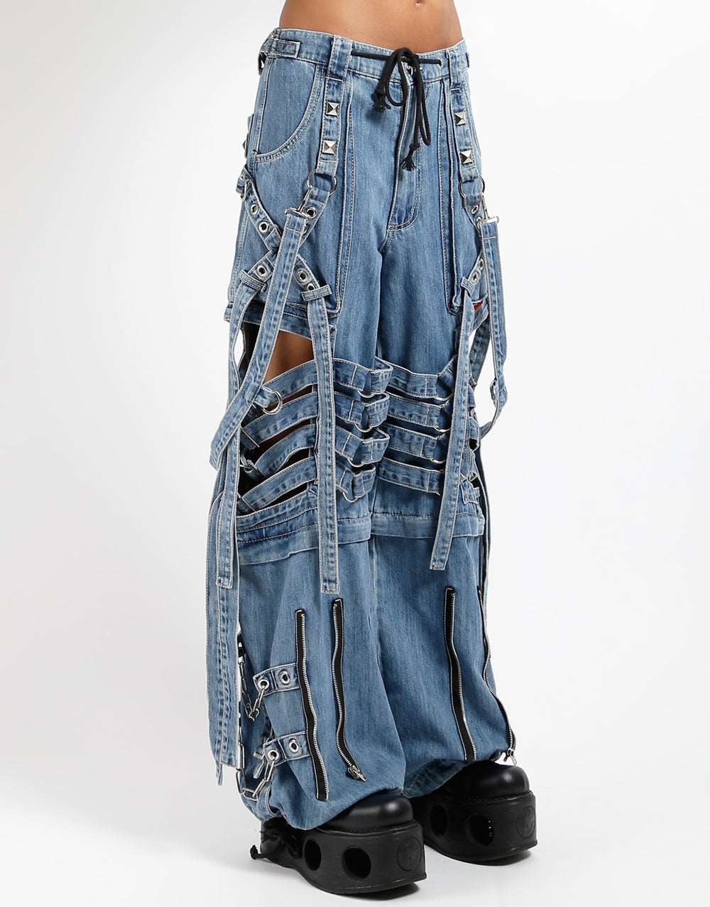 SUPER CUT OUT PANT LIGHT BLUE DENIM