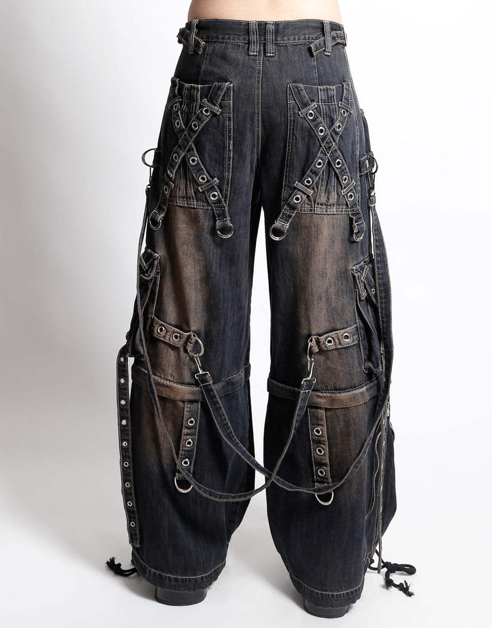 X-STRAP PANT DIRTY WASH BLUE DENIM