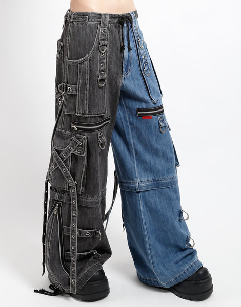 【mnem】Strap Grayish Denim Pants TRIPP NYC - X-STRAP PANT SPLIT DENIM