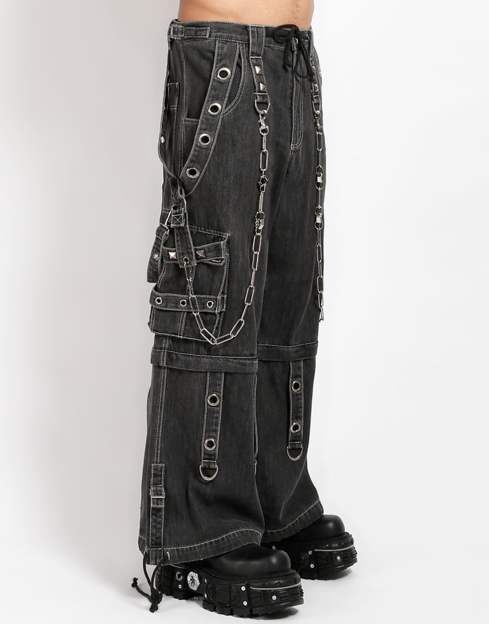 SUPER O-RING PANT BLACK DENIM
