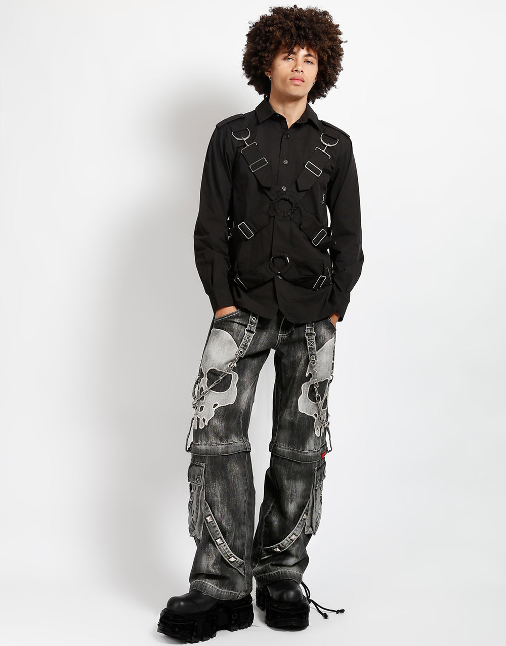 SCARE DARK STREET PANT FOG WASH BLACK DENIM