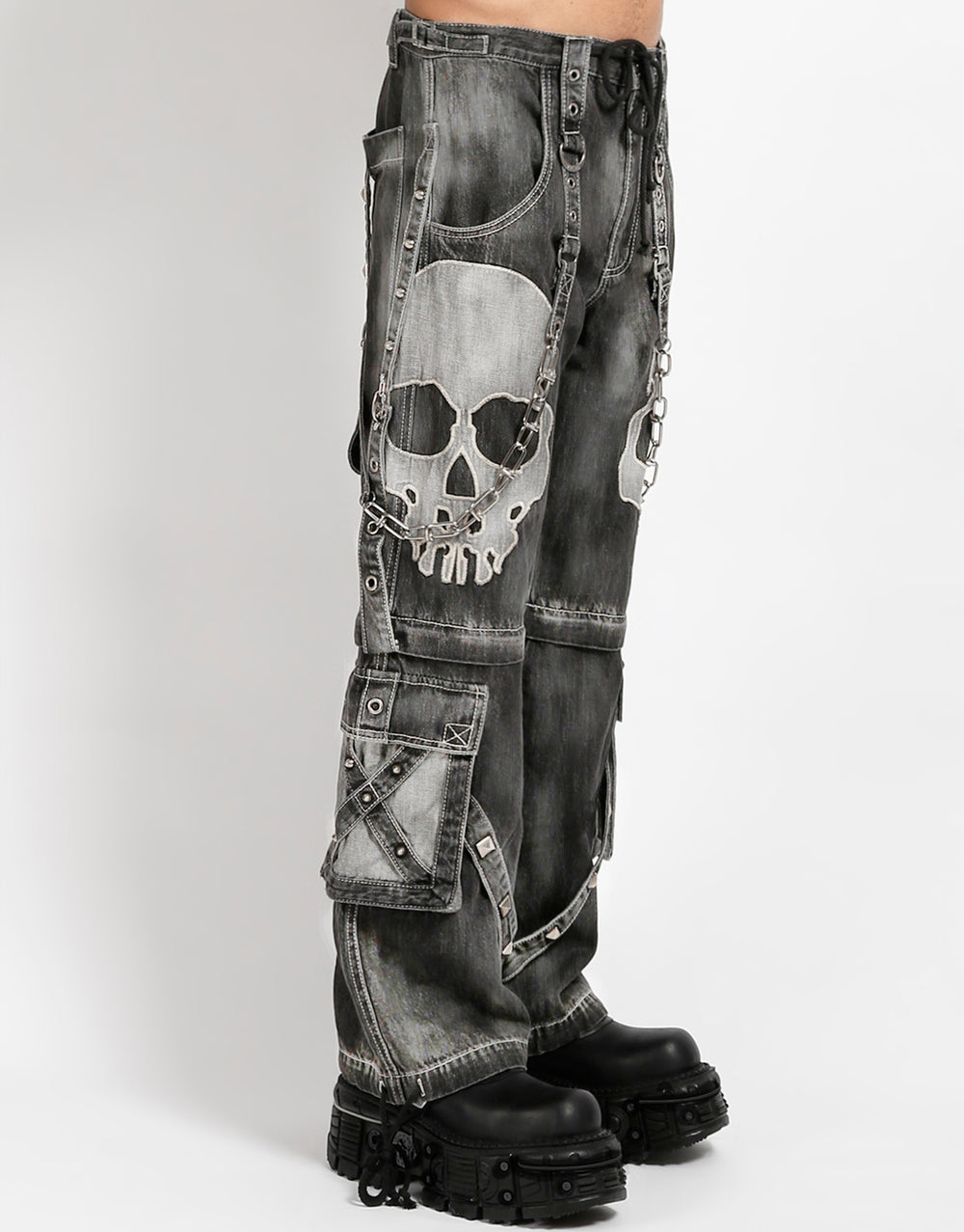 SCARE DARK STREET PANT FOG WASH BLACK DENIM