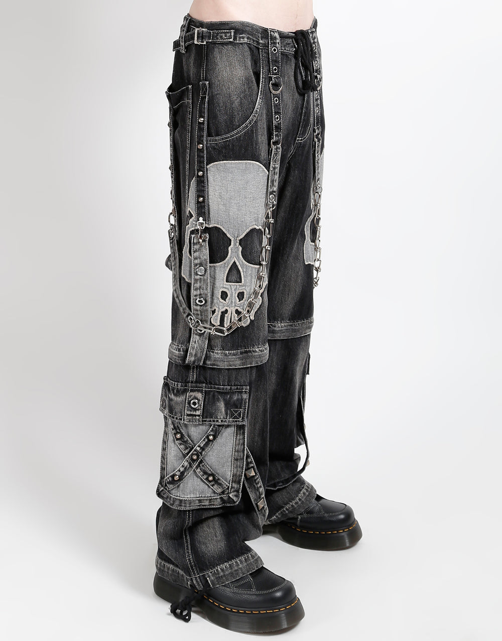 SCARE DARK STREET PANT FOG WASH BLACK DENIM