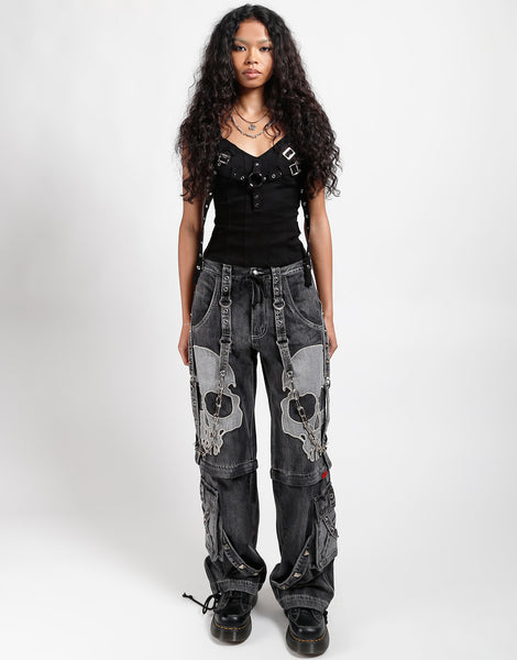 TRIPP NYC - SCARE DARK STREET PANT FOG WASH BLACK DENIM