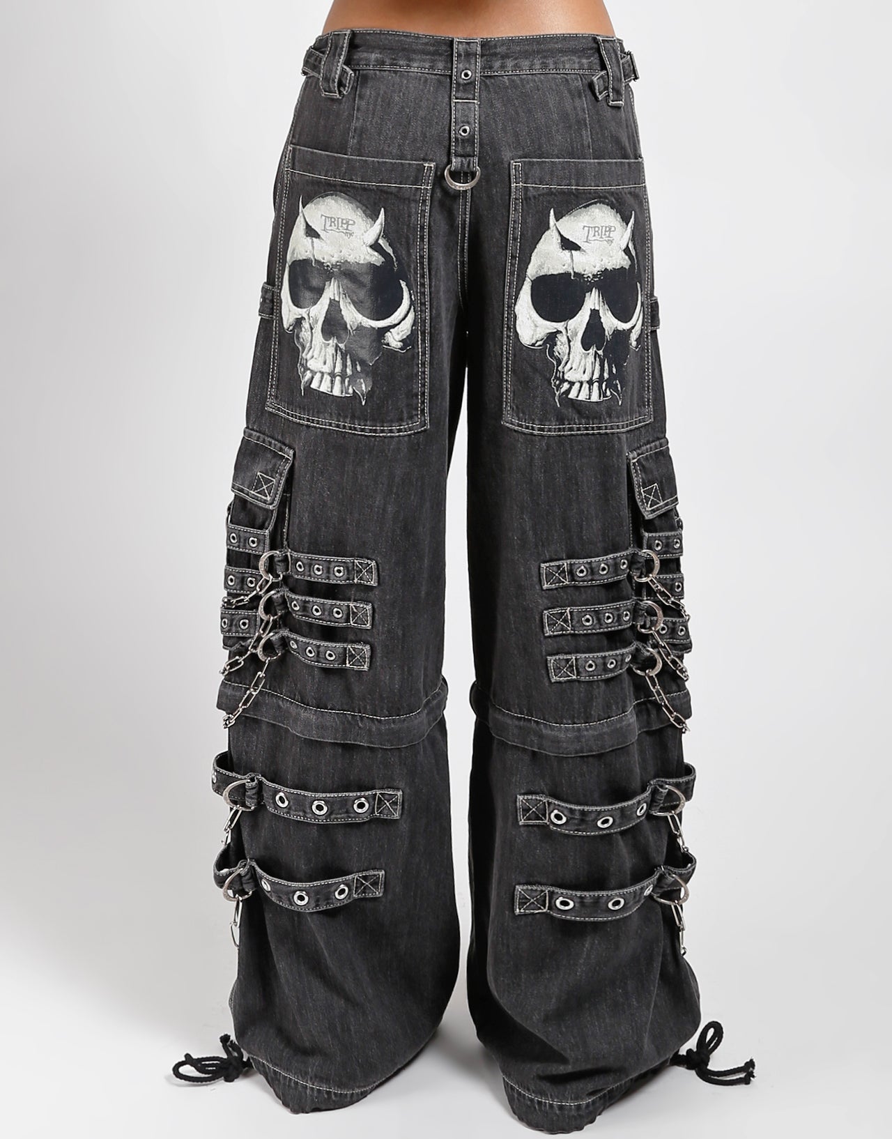 TRIPP nyc トリップニューヨーク skull ドクロ カーゴパンツ DEVIL SKULL BLACK DENIM – TRIPP NYC