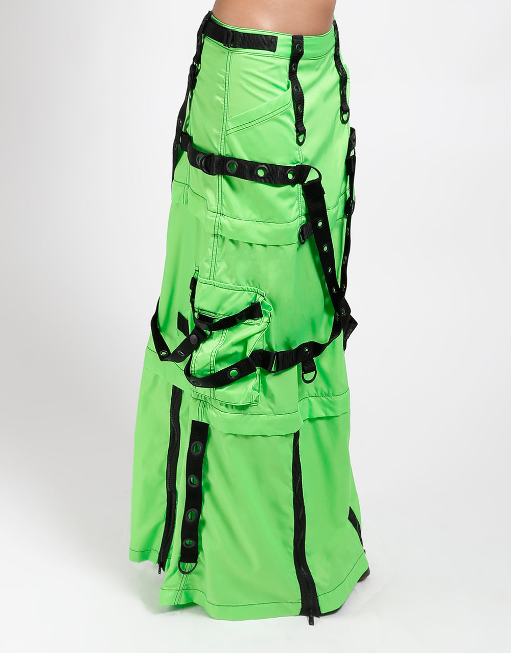 ZIP OFF MEGA NYLON SKIRT NEON LIME